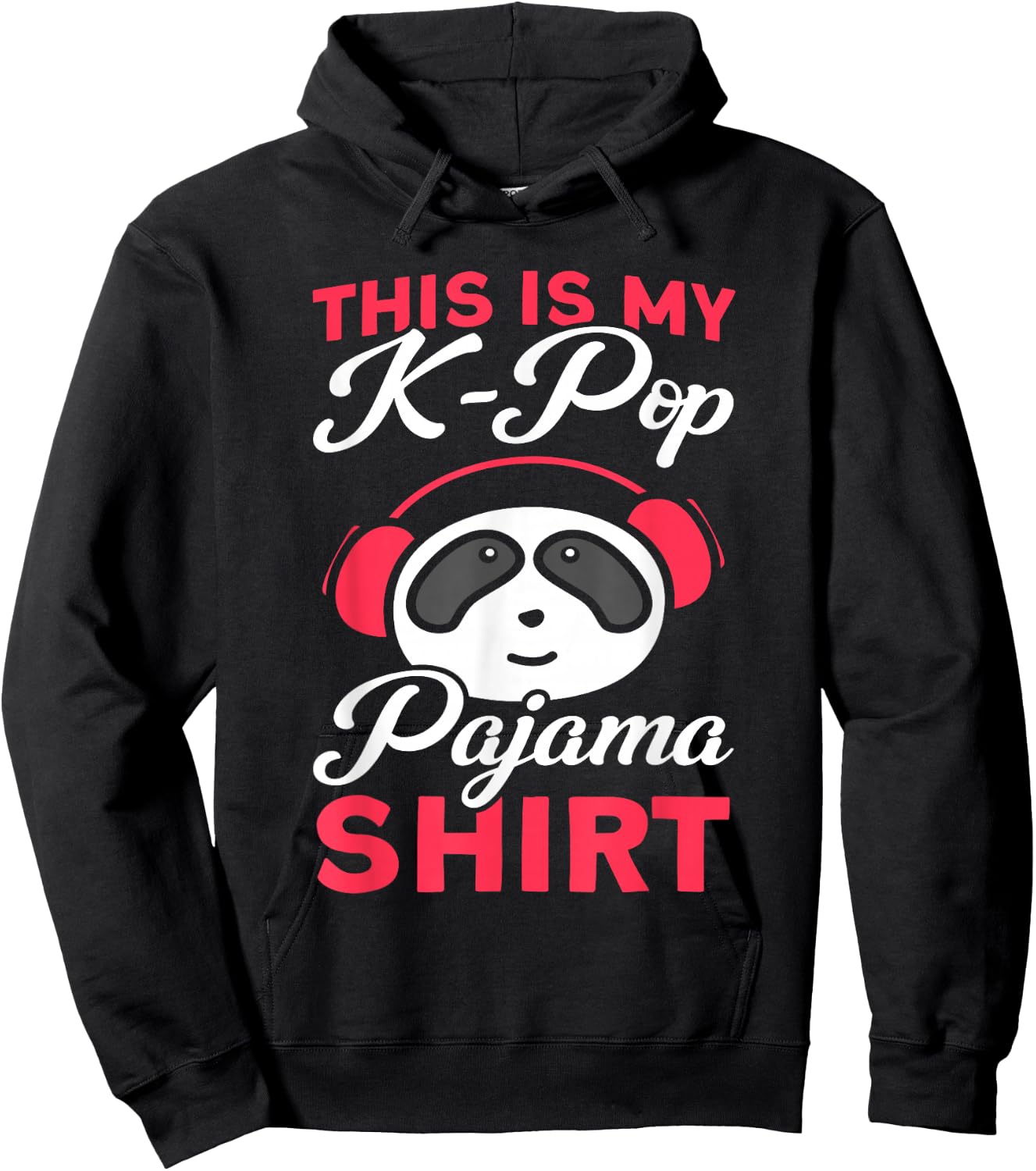 K-Pop Das ist Mein K-Pop Pyjama Shirt Panda Hoodie - Hoodie | Black