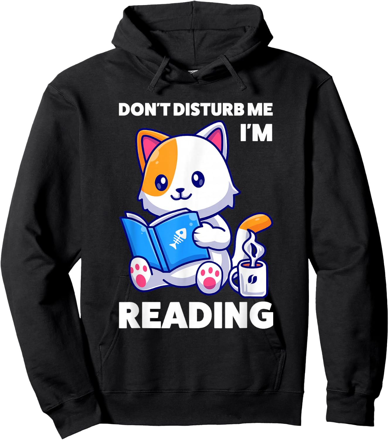 don't disturb me I'm reading reading Hoodie - Hoodie | Black