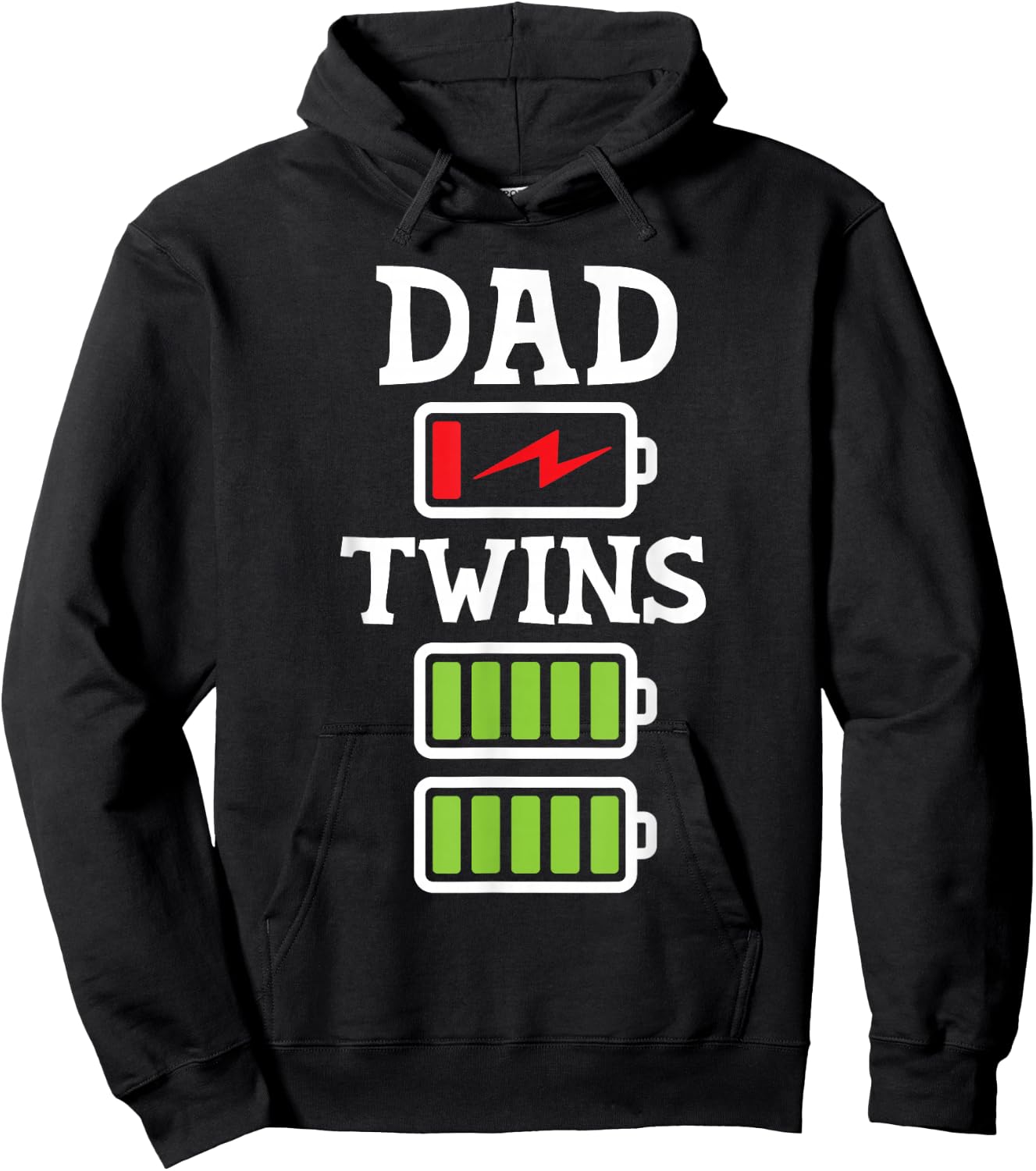 Dad Of Twins - Father Of Twins Twin Dad Hoodie - Hoodie | Black