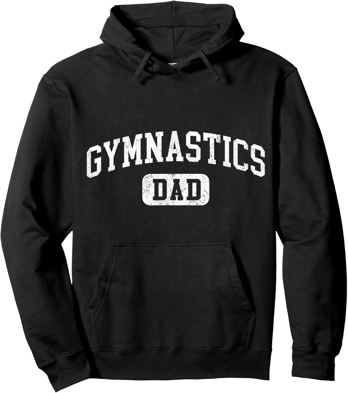 Gymnastics Dad Funny Lettering Style Fathers Day Daddy Hoodie - Hoodie | Black