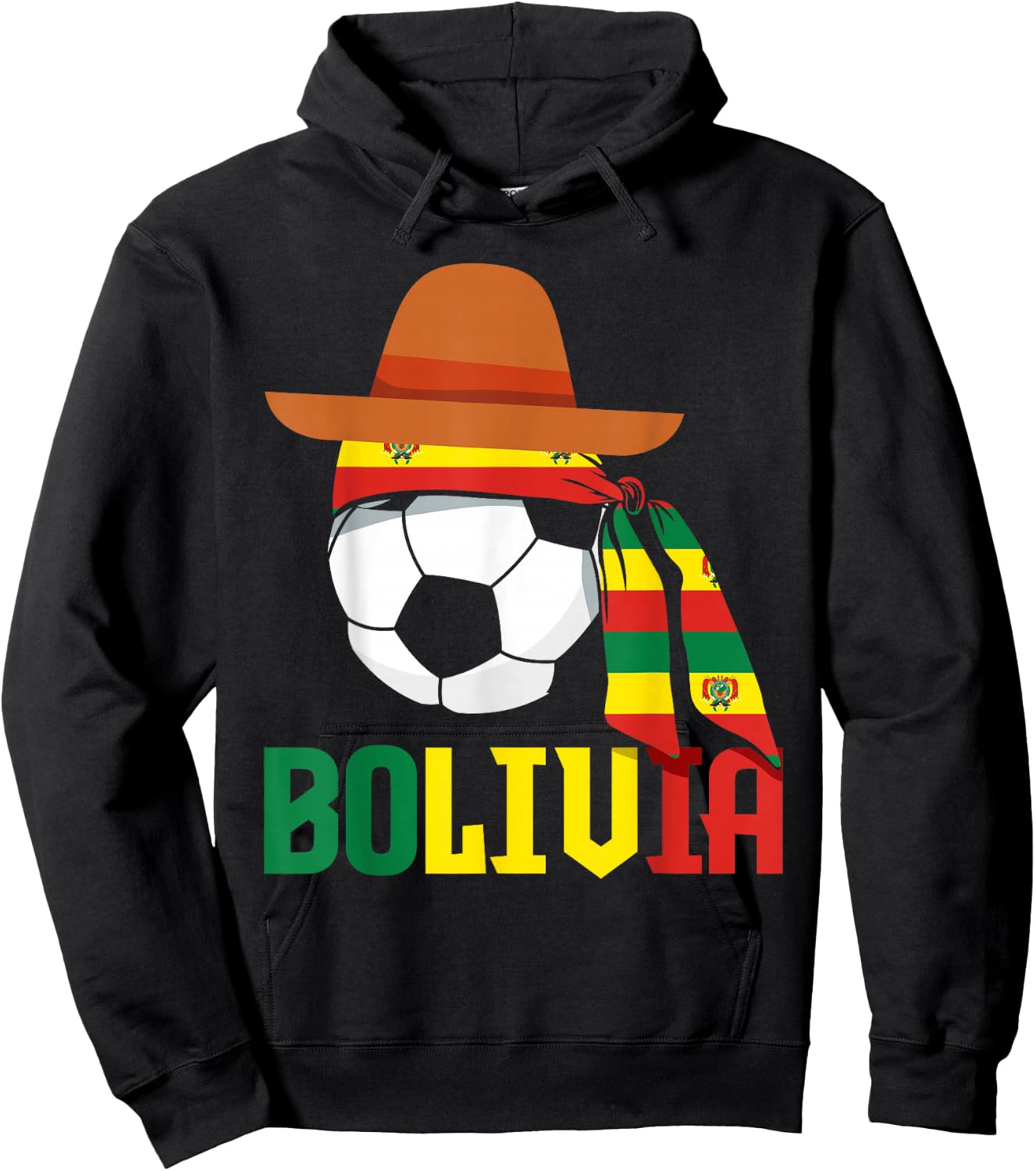 Bolivia Bolivian Soccer Hoodie - Hoodie | Black