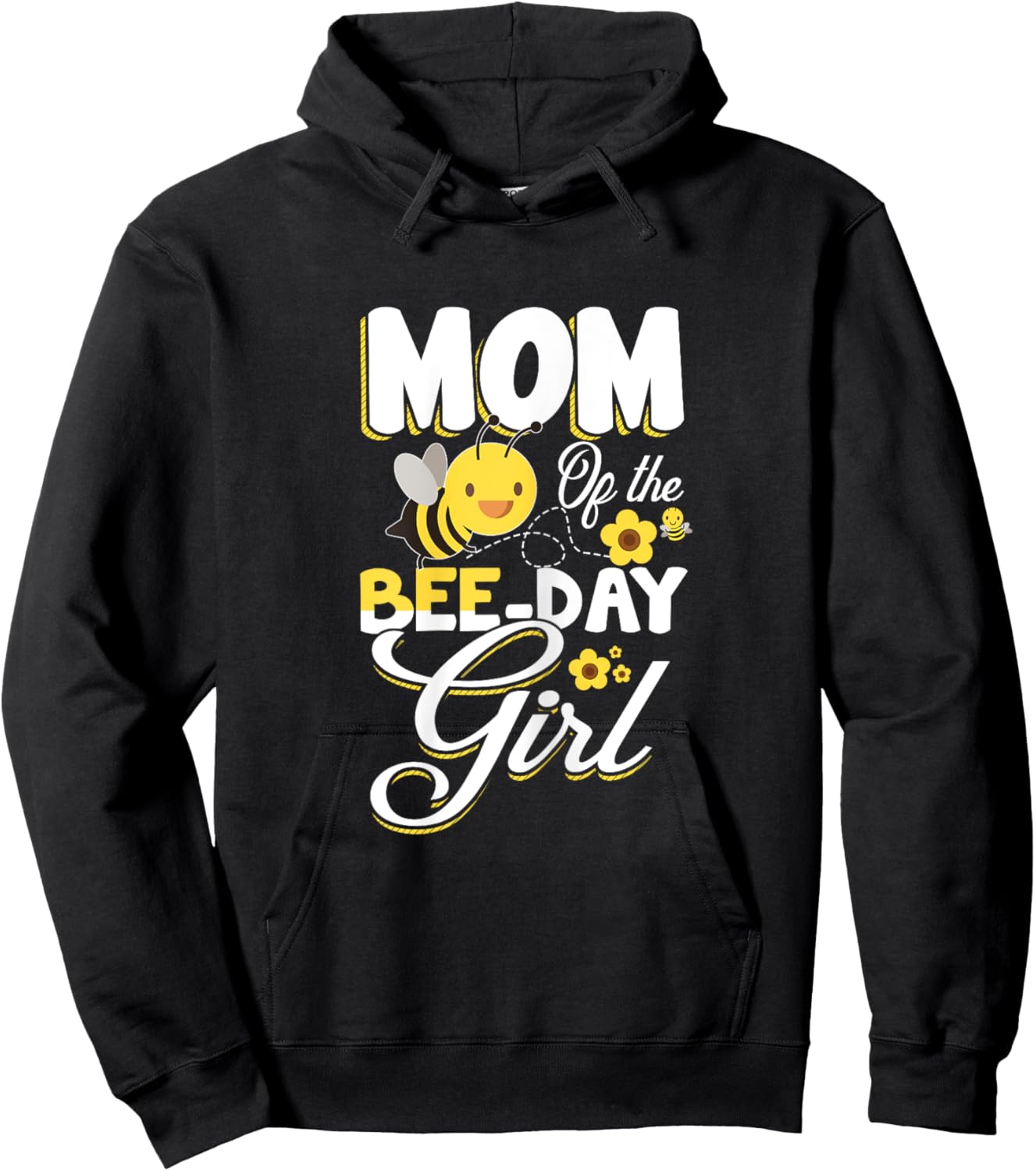 Mother of the Bee Day Girl Bee Birthday Party Theme Hoodie - Hoodie | Black