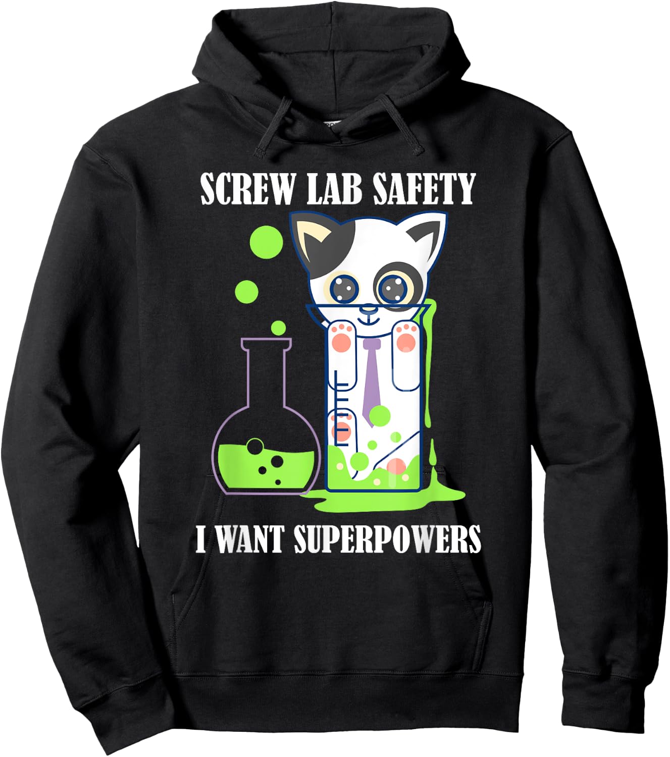Screw Lab Safety Shirt - Funny Kitty Cat Kitten Shirt Hoodie - Hoodie | Black