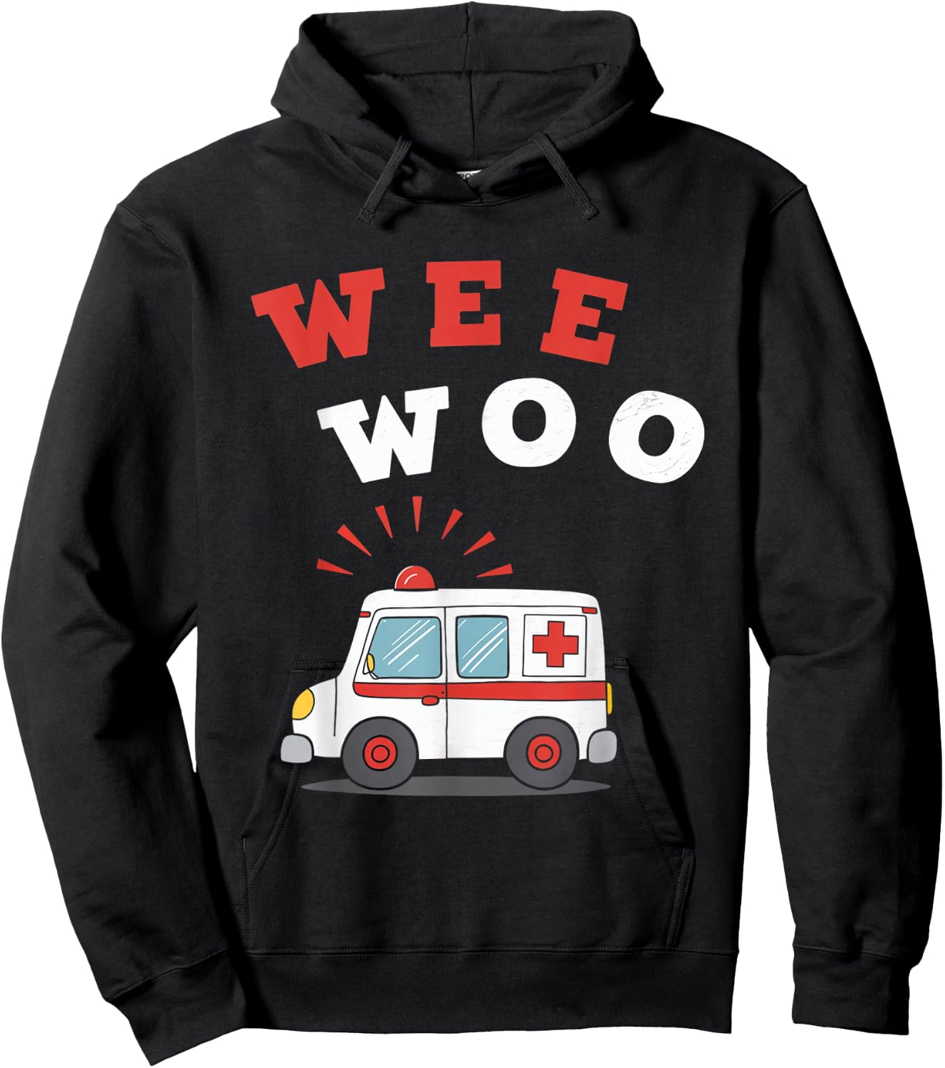 Wee Woo Ambulance First Responder EMS Paramedic Hoodie - Hoodie | Black