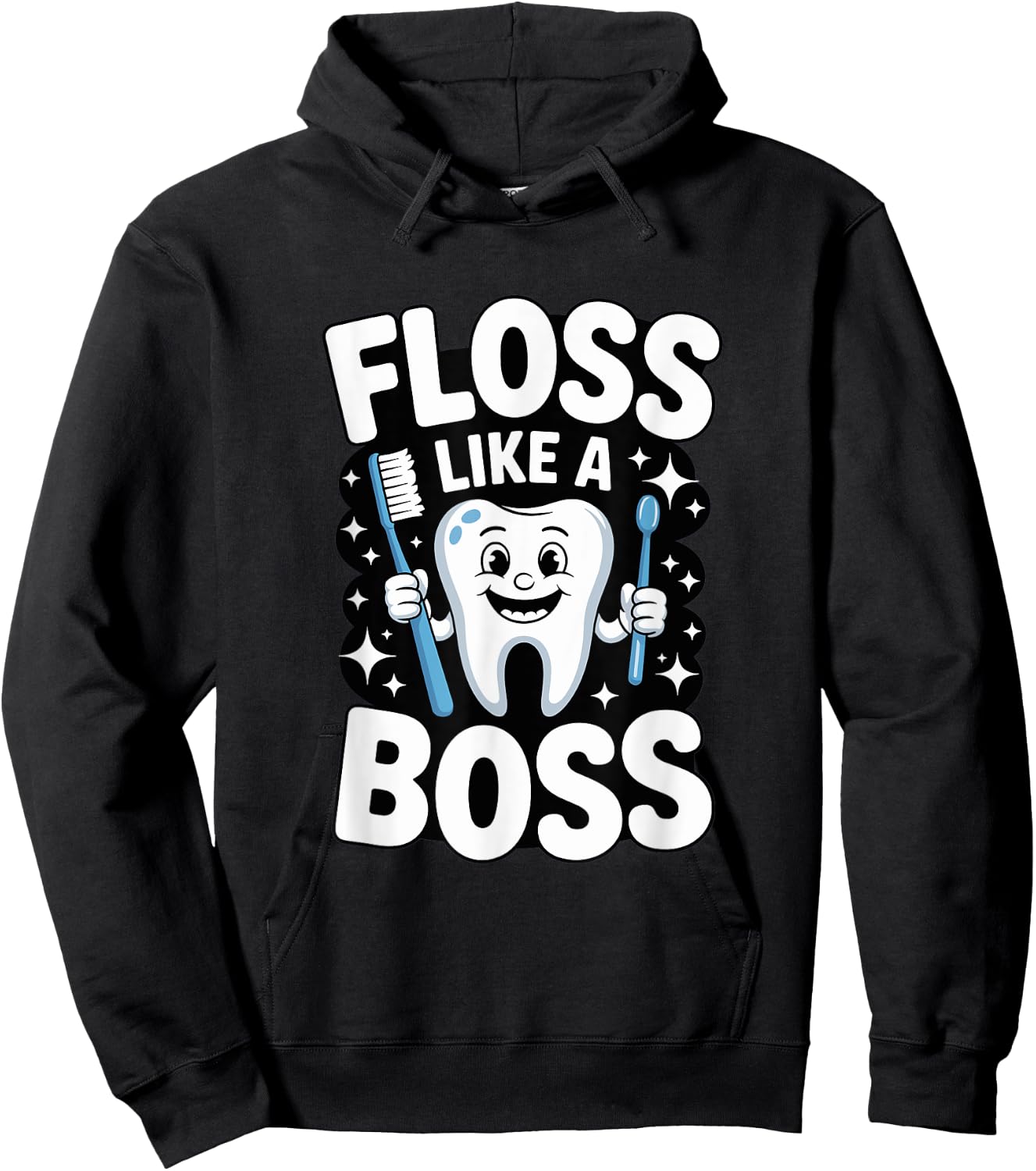 Floss Like A Boss Dental Hygiene Fun Hoodie - Hoodie | Black