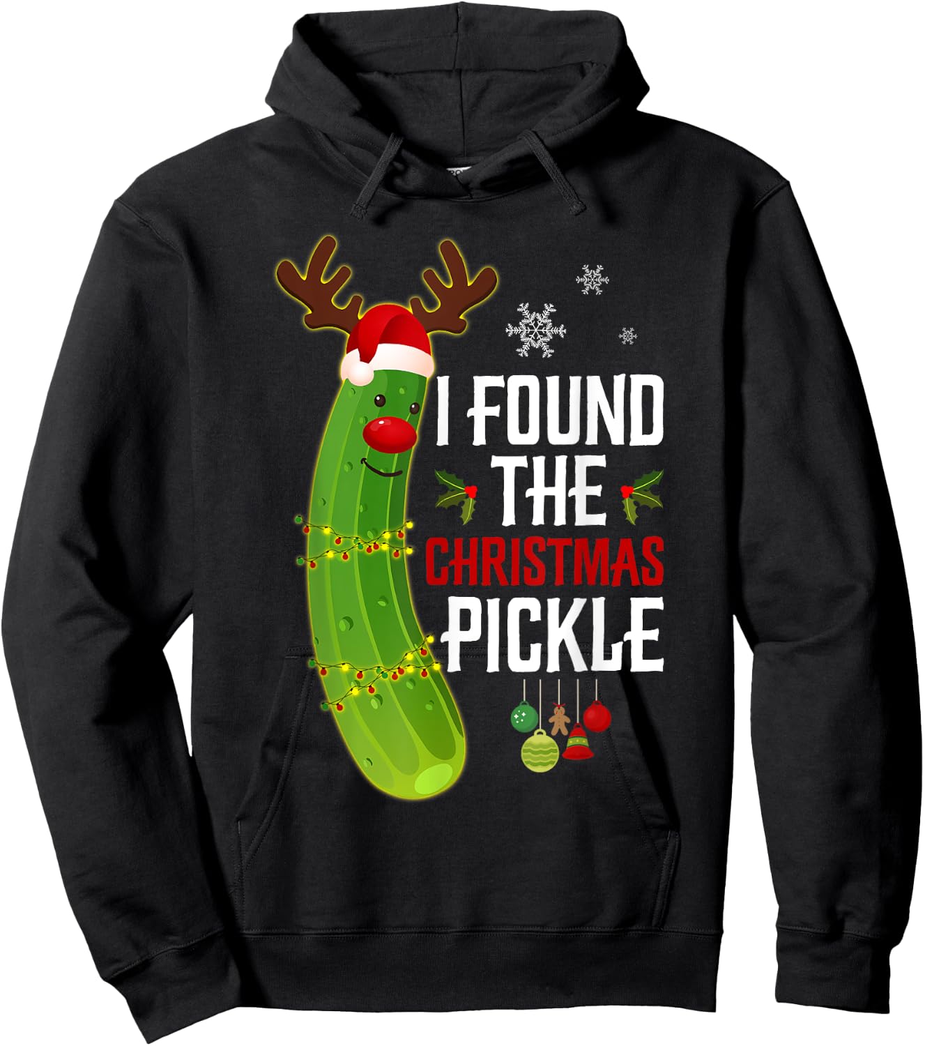 Funny Pickle Apparel Adults Black Small Hoodie - Hoodie | Black