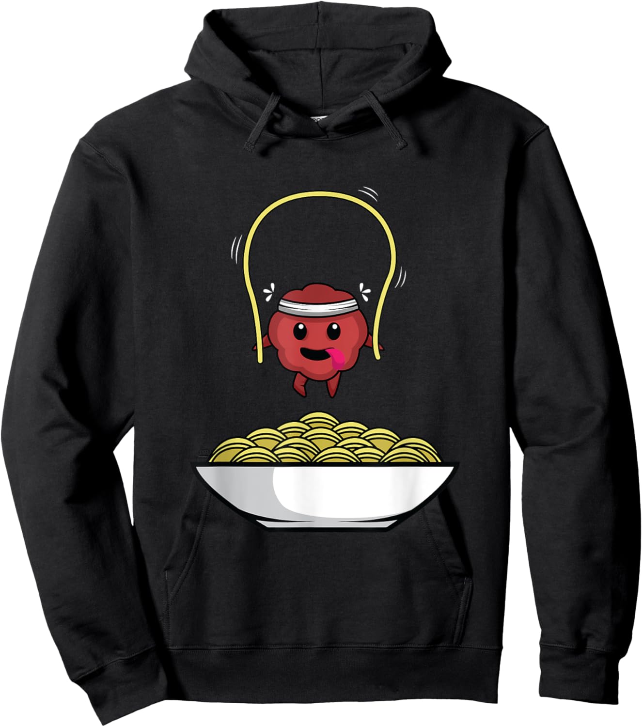 Spaghetti Meatballs Fitness Trainer Hoodie - Hoodie | Black