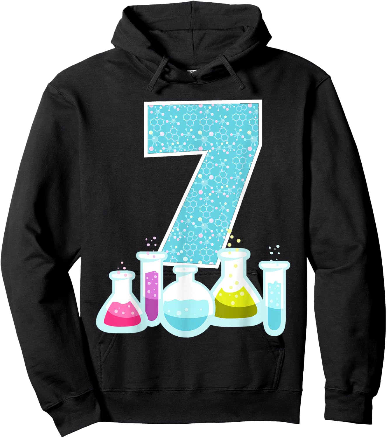 7th Birthday Science Theme Party Science Experiments Science Hoodie - Hoodie | Black