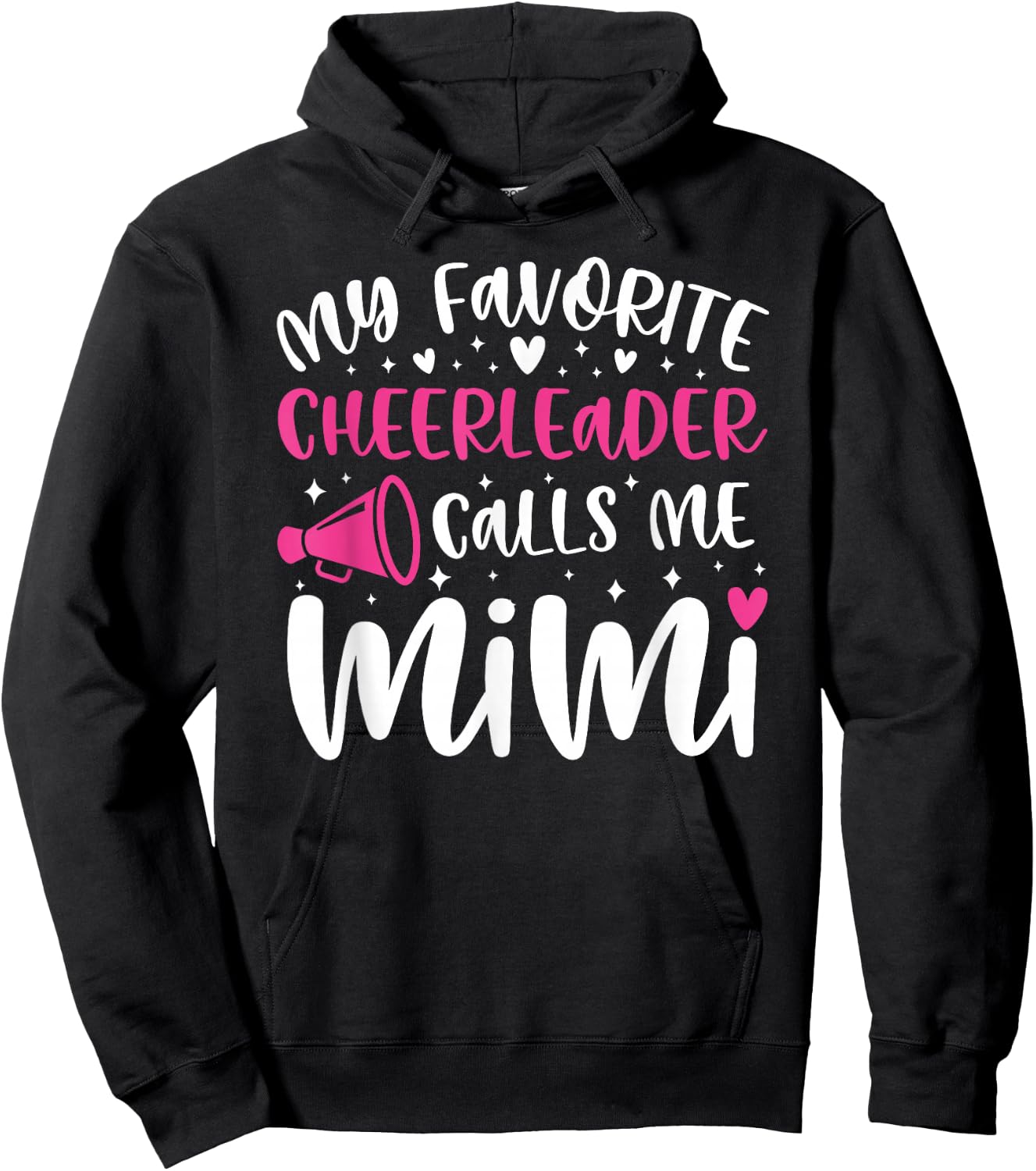 Proud Cheer Mimi Grandma Of A Cheerleader Mimi Hoodie - Hoodie | Black