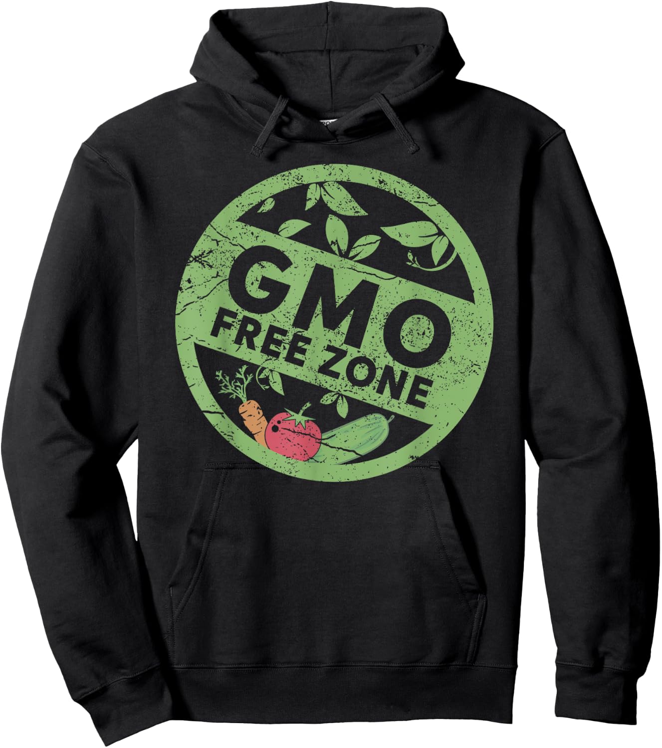 GMO FREE ZONE | Healthy Organic Living Supporter Hoodie - Hoodie | Black