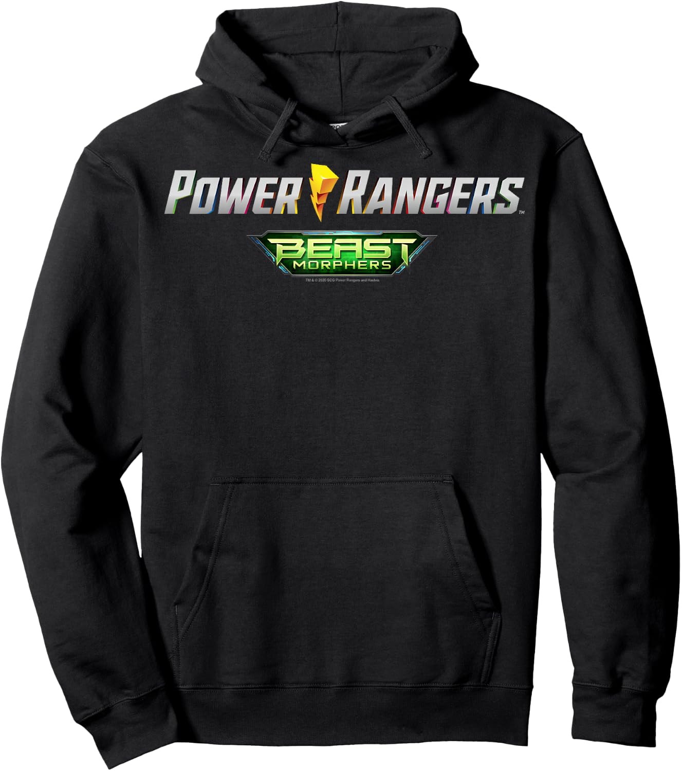 Power Rangers Let's Do This Geometric Group Shot Logo Hoodie - Hoodie | Black