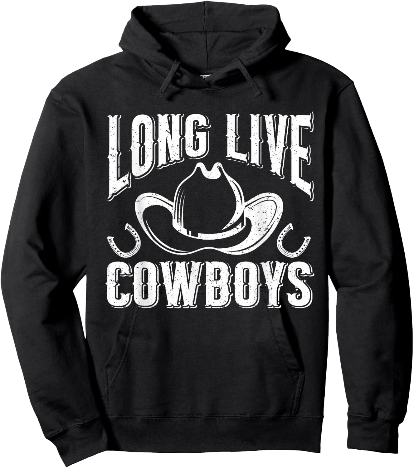 Country Western Howdy Cowgirl Long Live Cowboy Rodeo Hoodie - Hoodie | Black