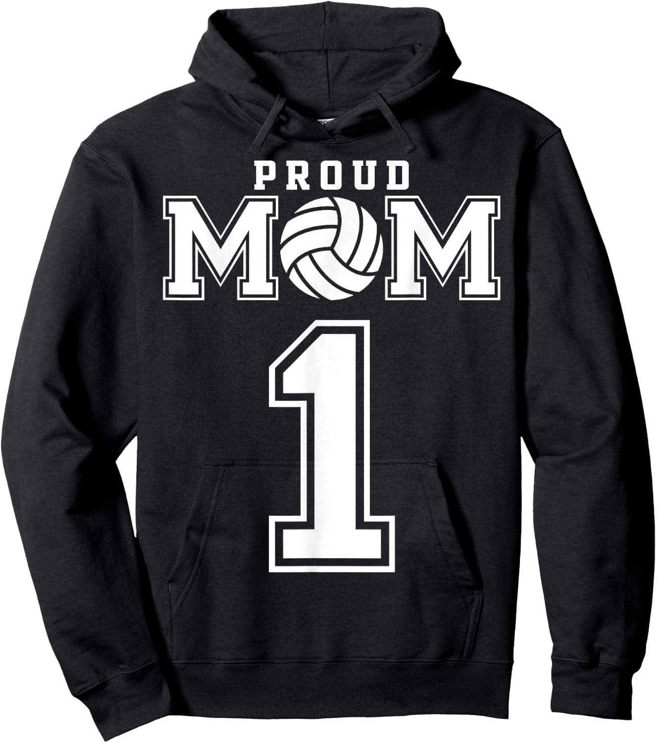 Custom Proud Volleyball Mom Number 1 Personalized Women Hoodie - Hoodie | Black