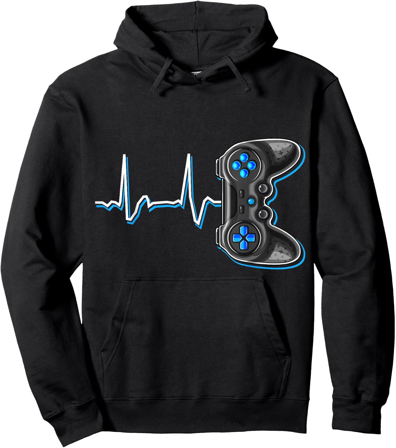 Video Gamer Heartbeat Video Game Controller Gift Kids Boys Hoodie - Hoodie | Black