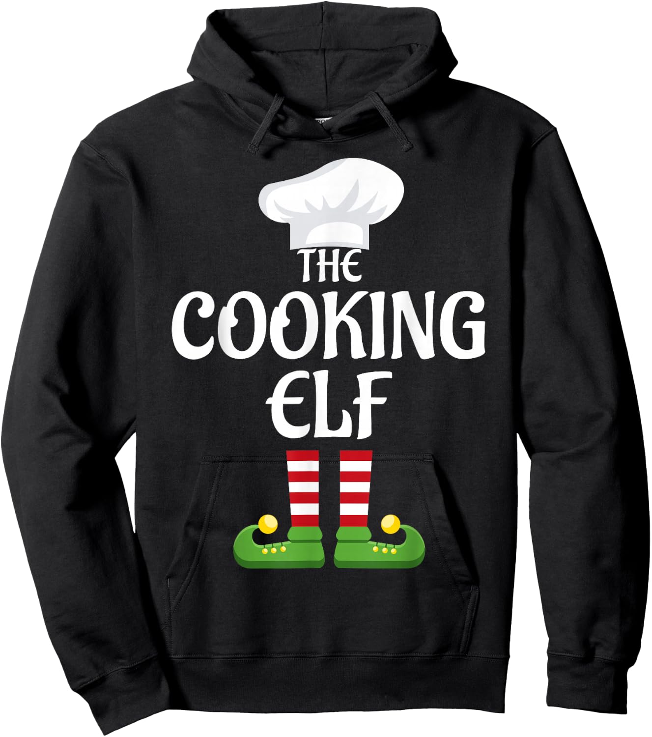 Cooking Elf Family Matching Group Christmas Hoodie - Hoodie | Black