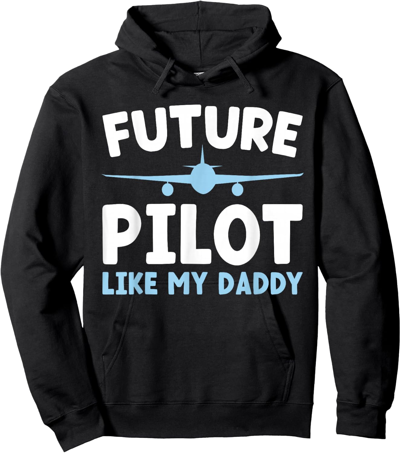 Future Pilot Like My Daddy Kids Pilot Boy Airplane Hoodie - Hoodie | Black