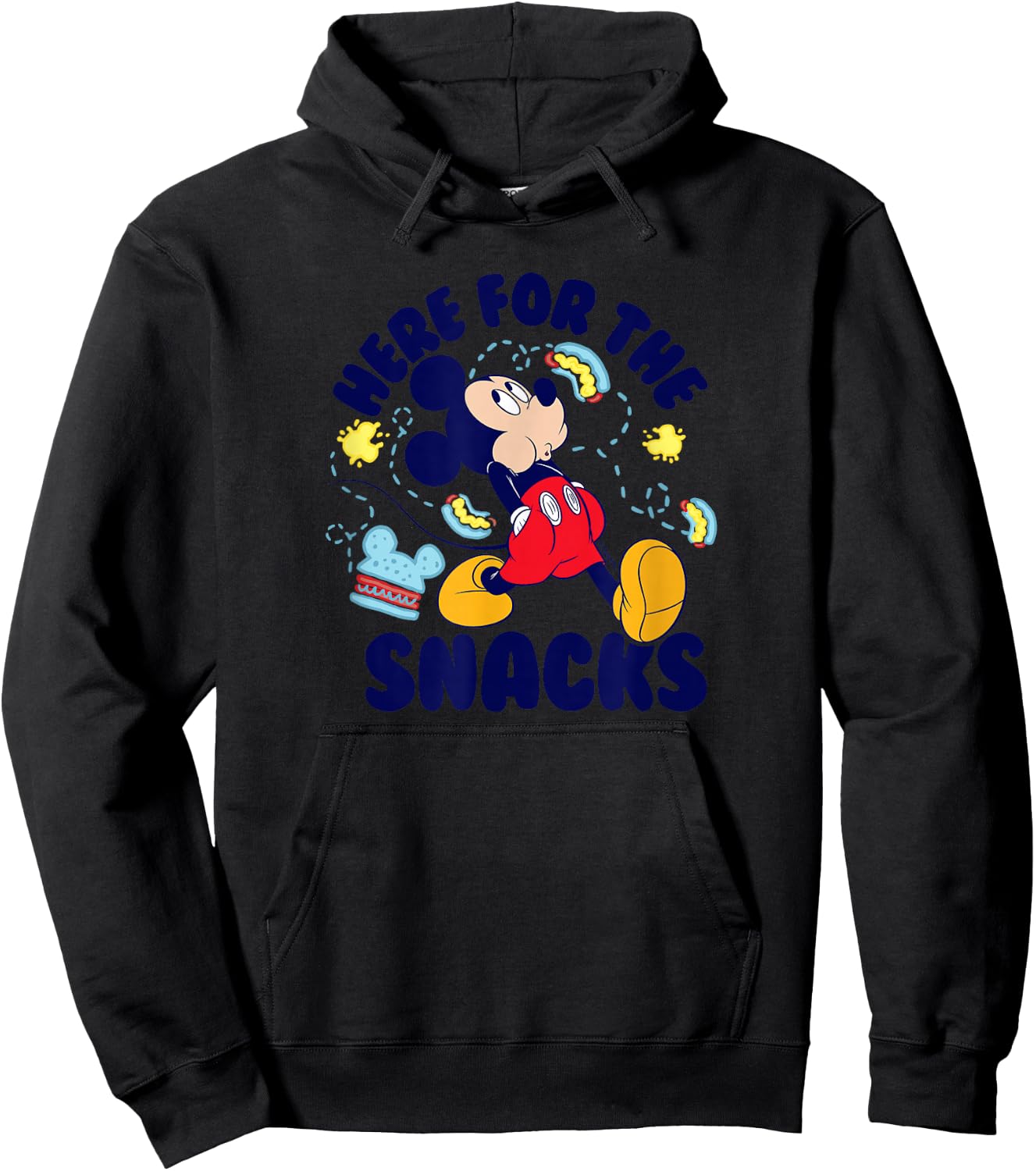 Mickey - Here for The Snacks Hoodie - Hoodie | Black