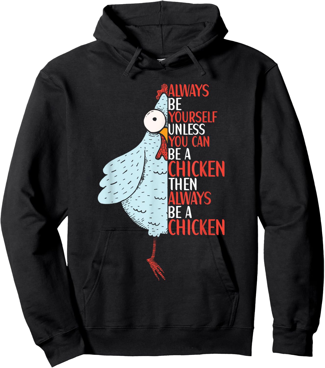 Chicken Funny Quote Chicken Outfit for Kids Women Hoodie - Hoodie | Black