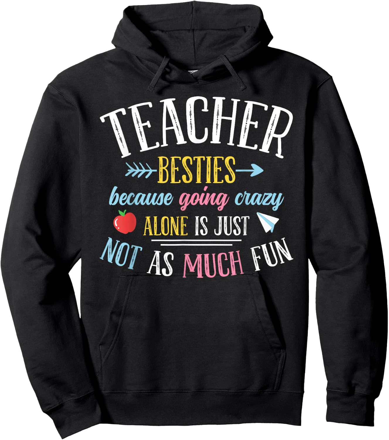 Teacher Besties Funny Teacher Hoodie - Hoodie | Black