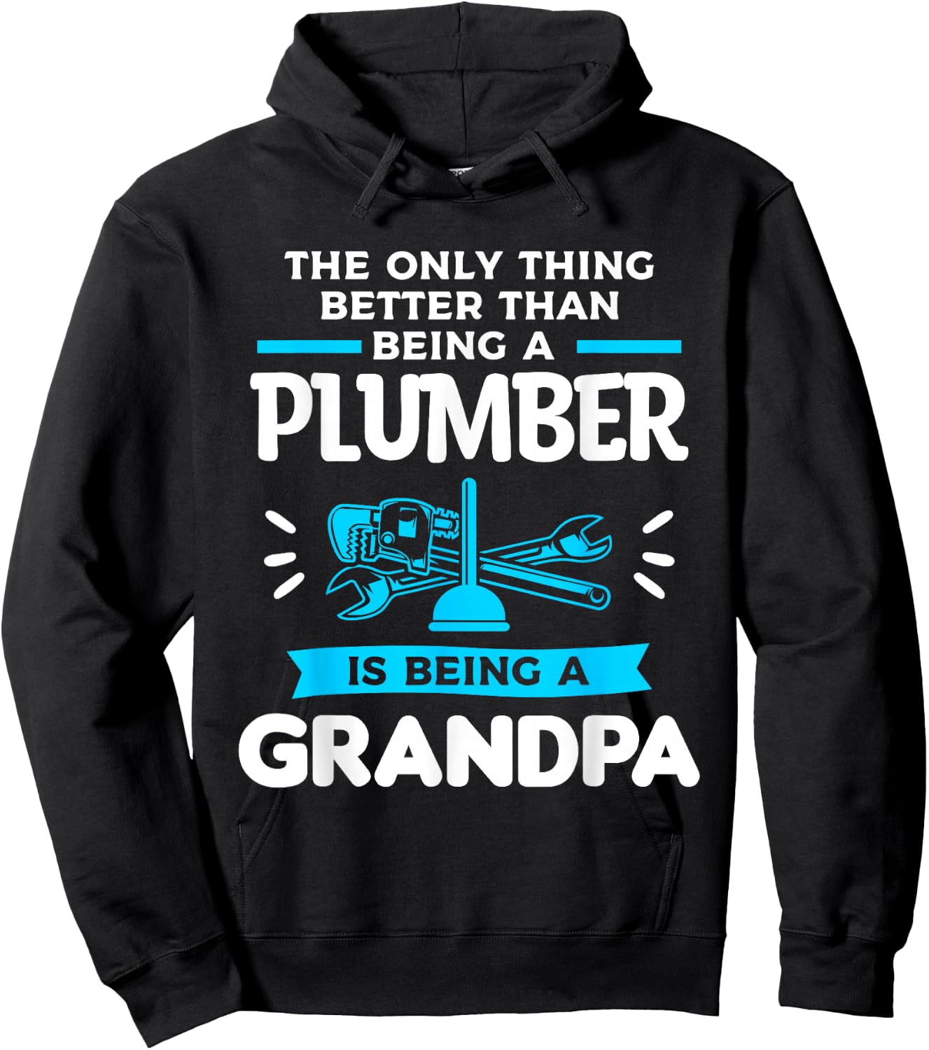 Being A Plumber Is Being A Grandpa Plumbing Plumbers Hoodie - Hoodie | Black