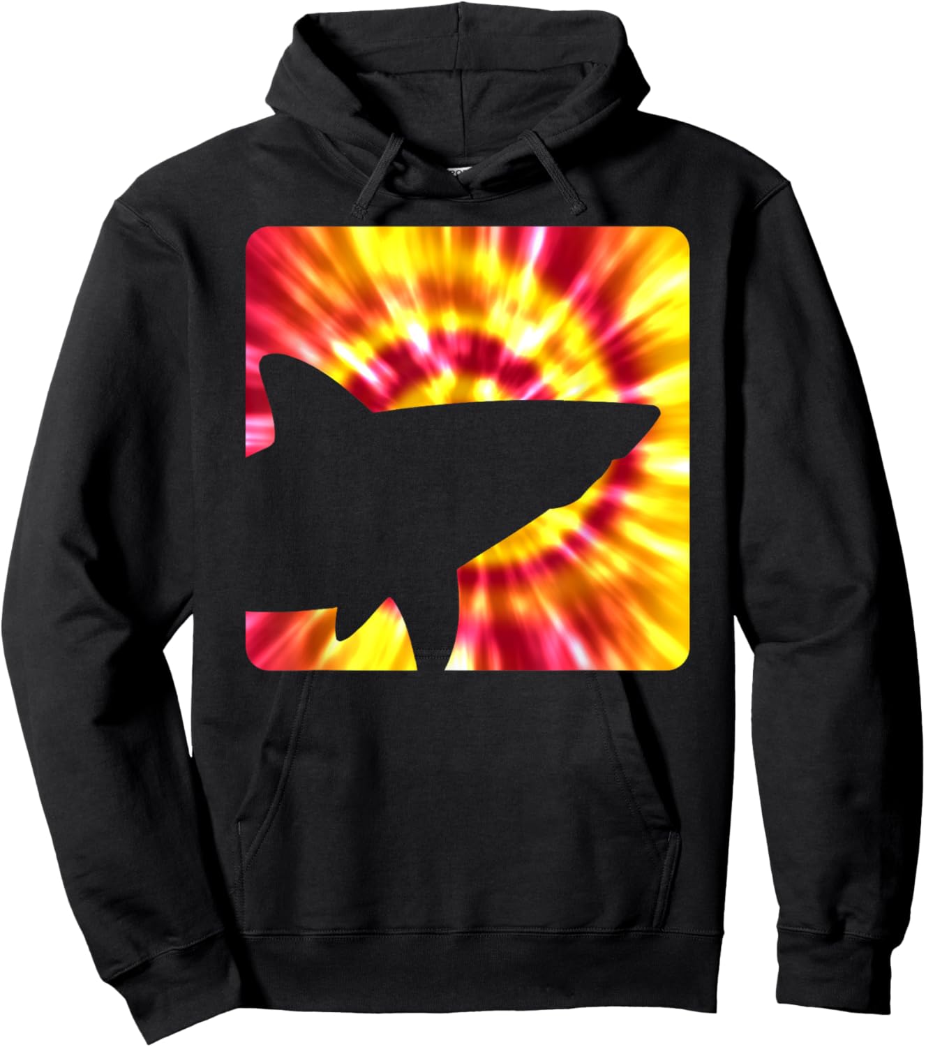 Tie Dye Great White Shark for Great White Shark Lovers Hoodie - Hoodie | Black
