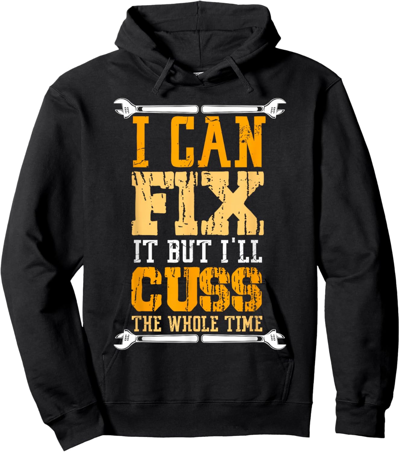 I Can Fix It But I Will Cuss The Whole Time Cry Hoodie - Hoodie | Black