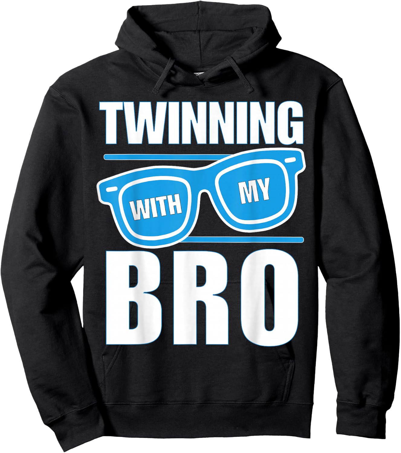 Twinning with My Bro Spirit Week Twin Day Sunglasses Boys Hoodie - Hoodie | Black
