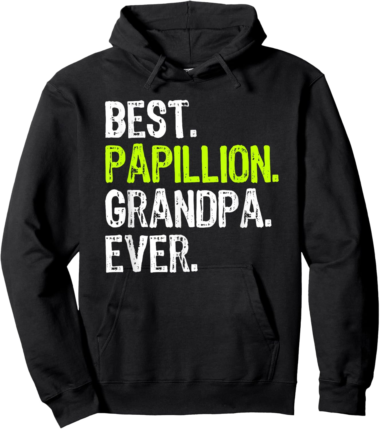 Best Papillion Grandpa Ever Dog Lover Hoodie - Hoodie | Black
