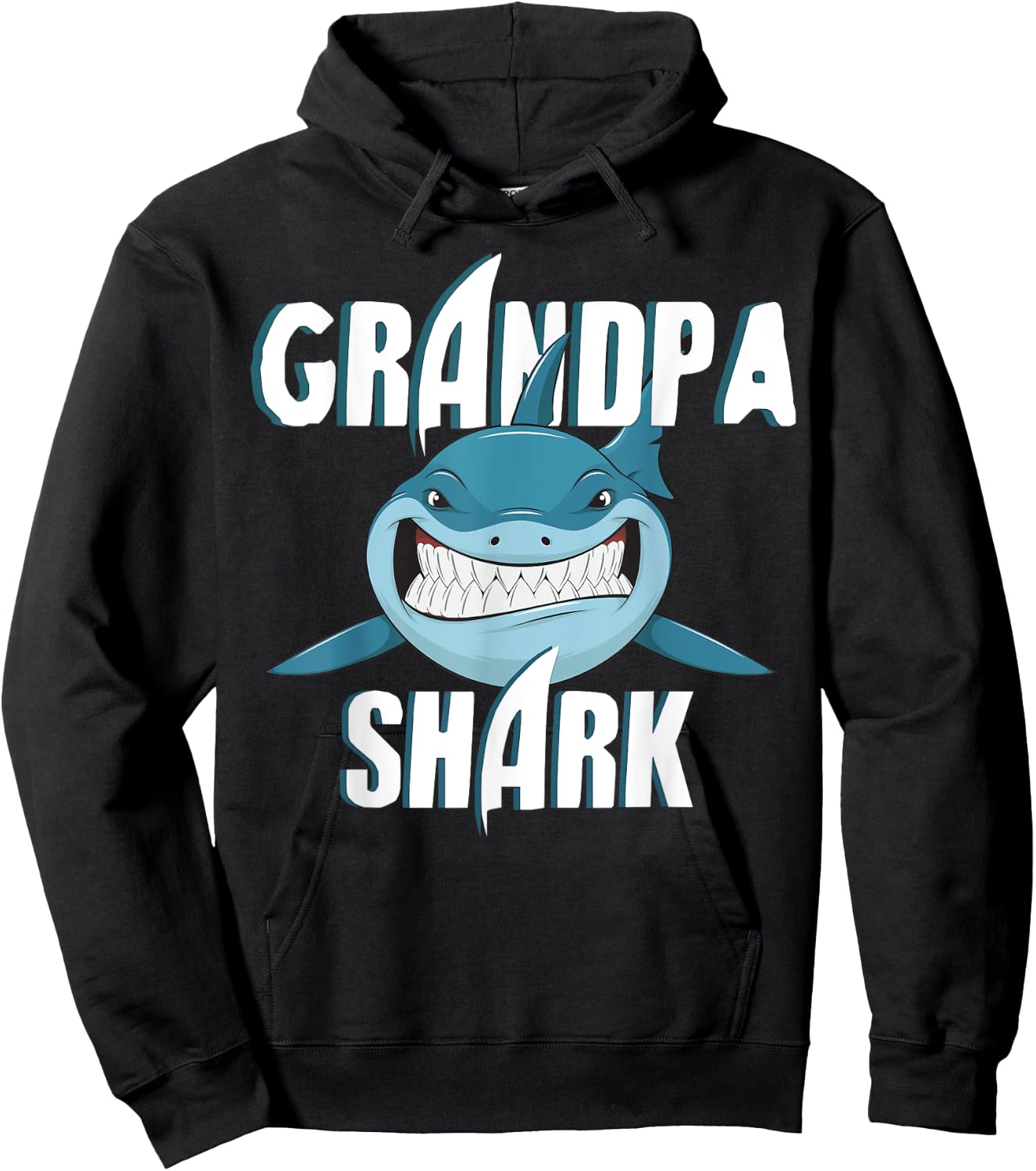 Funny Shark Shirt Deep Sea Ocean Life Grandpa Gift Hoodie - Hoodie | Black