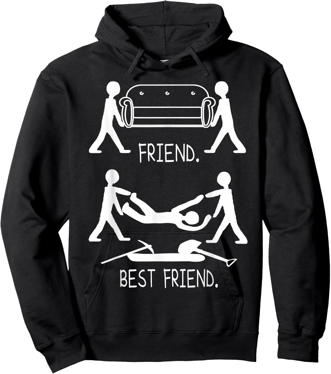 Cool Friend vs Bestie and besties Day Cool Besties Hoodie - Hoodie | Black