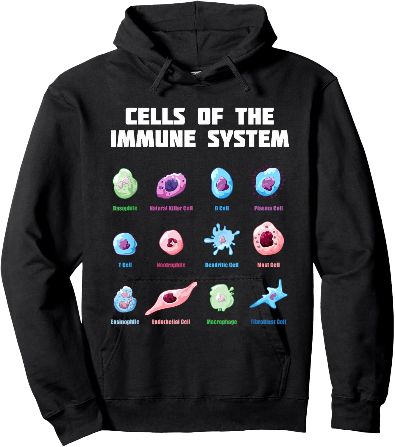 Cells Of The Immune System - Biology Molecular Biology Hoodie - Hoodie | Black