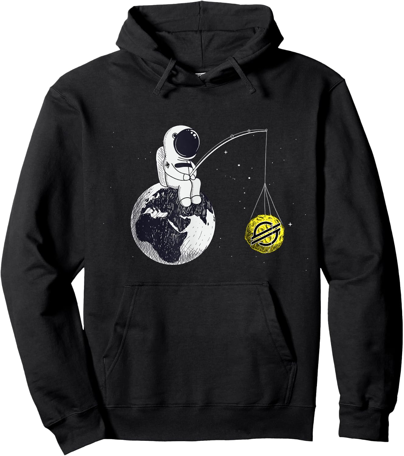 Cryptocurrency Talk - Stellar Lumens To The Moon Space Man Hoodie - Hoodie | Black