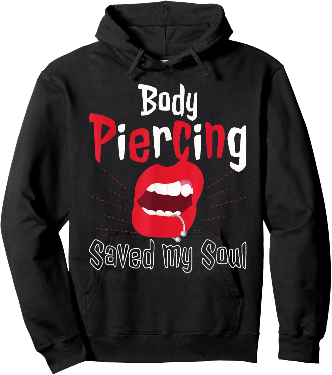 Cool Body Piercing Saved My Soul Tattoo Artists Hoodie - Hoodie | Black