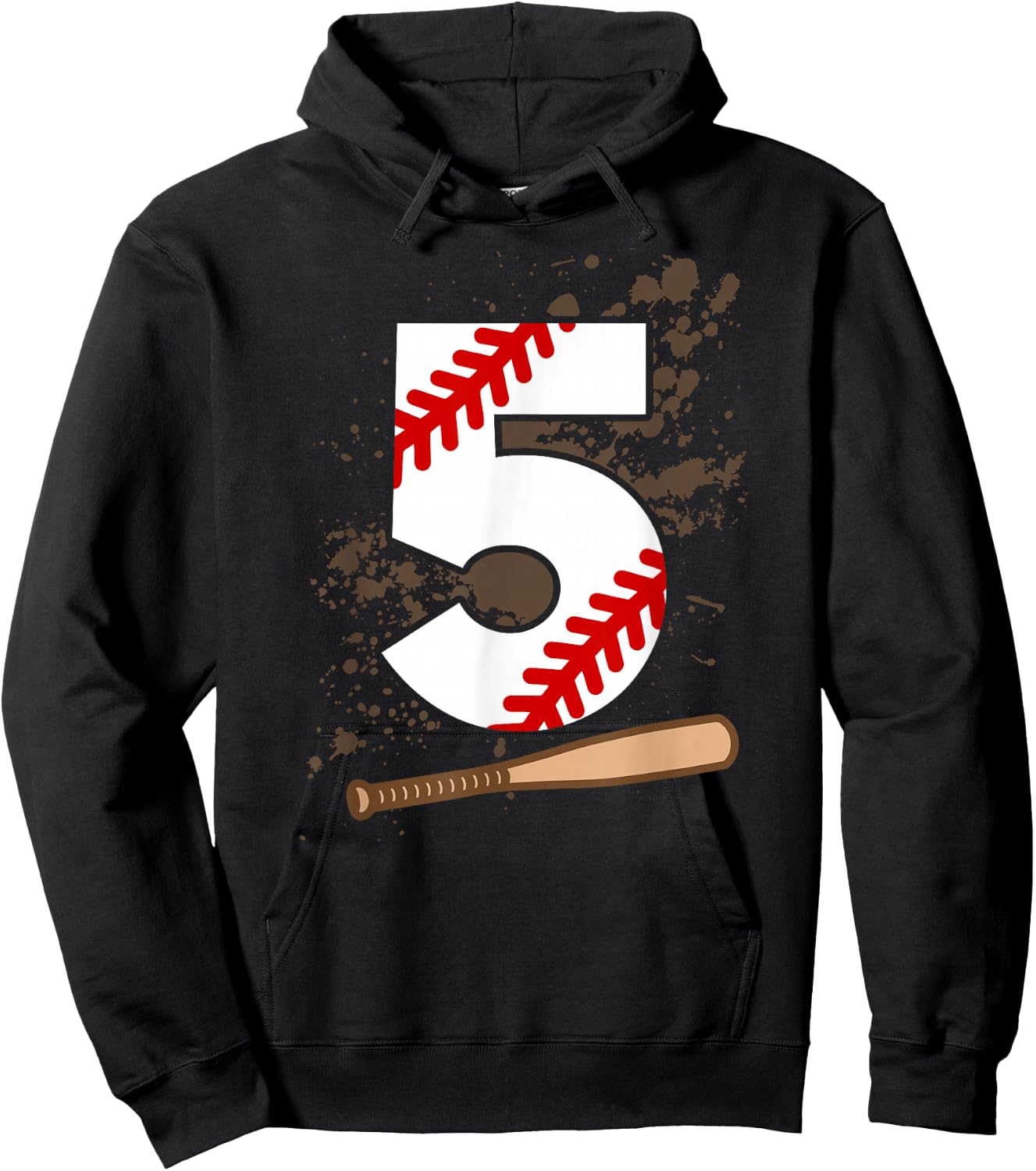 5th Birthday Baseball 5 Years Old Baseball Player Hoodie - Hoodie | Black