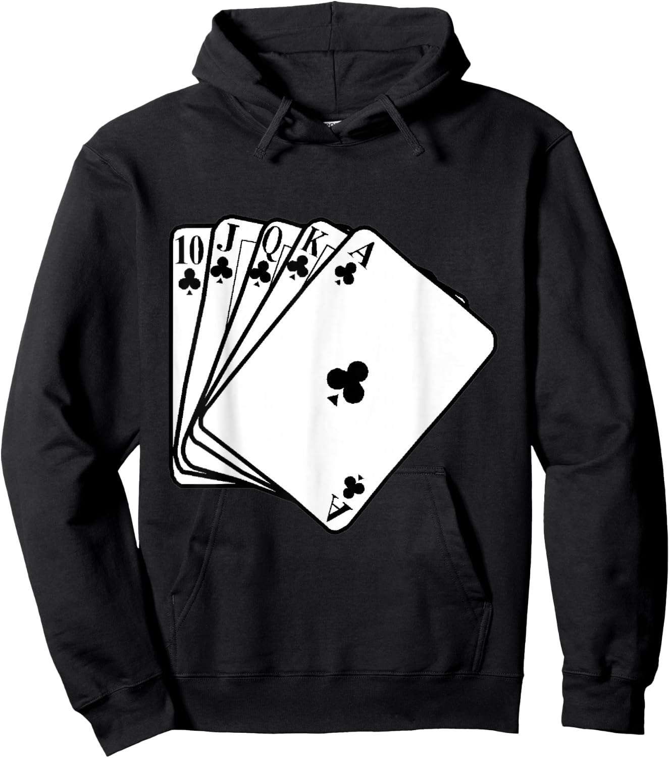 Royal Flush Clubs Hoodie - Hoodie | Black