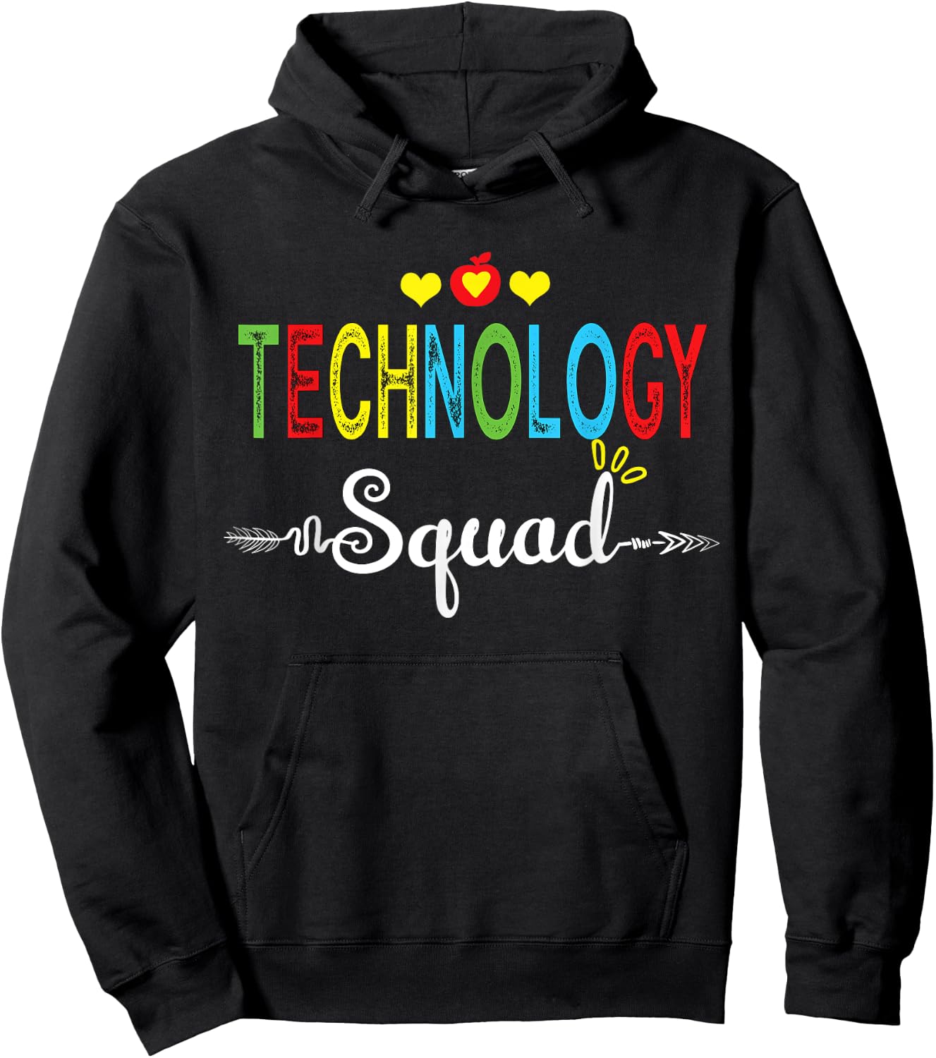 Technology Squad Computer Teacher Students Back School Shirt Women Girls Kids Hoodie - Hoodie | Black