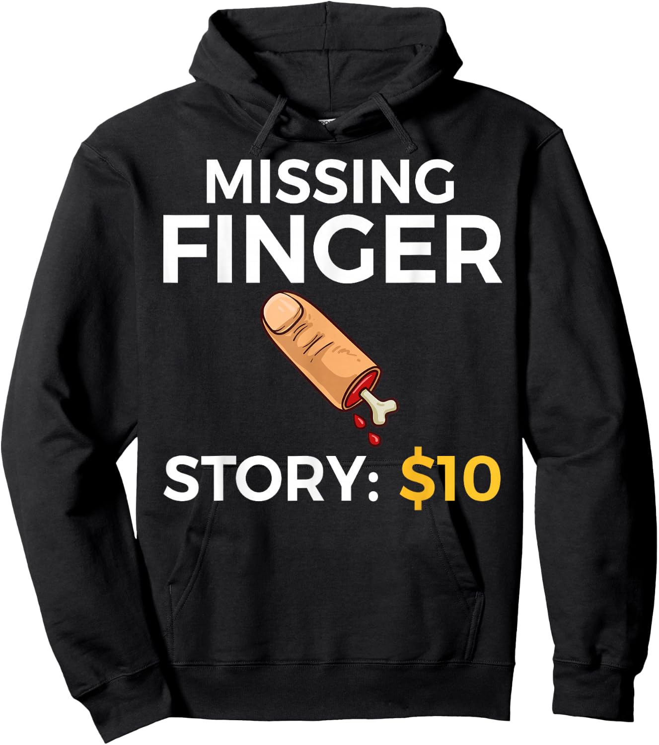 Missing Finger Prosthetic Amputation Recovery Hoodie - Hoodie | Black