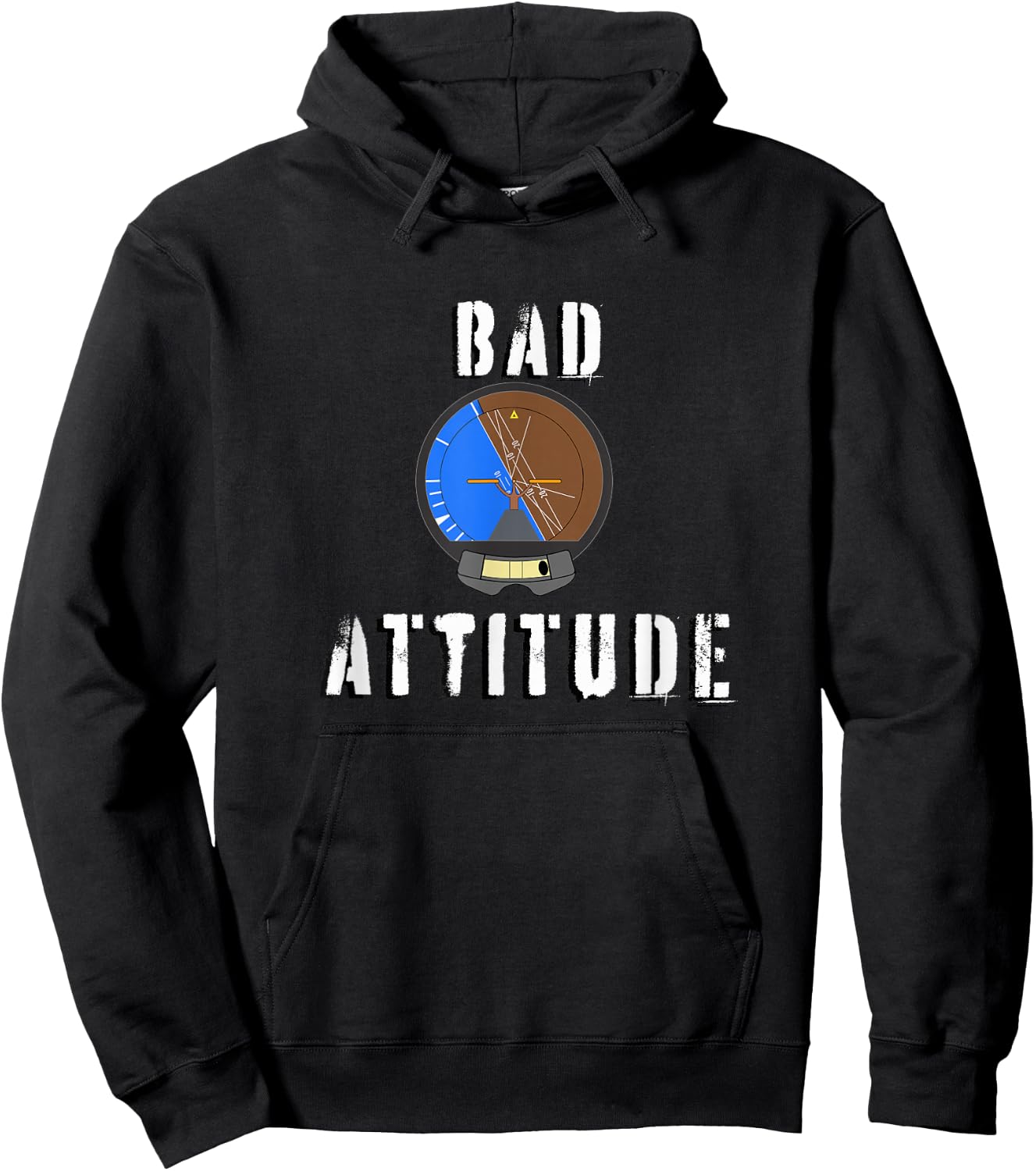 Bad Attitude pilot attitude indicator Hoodie - Hoodie | Black