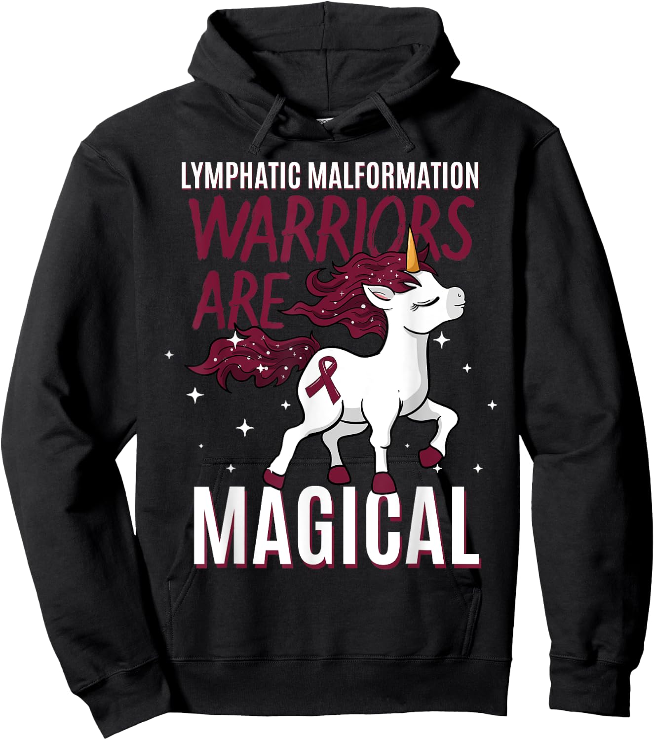 Lymphatic Malformation Awareness Unicorn Lover Lymphangioma Hoodie - Hoodie | Black