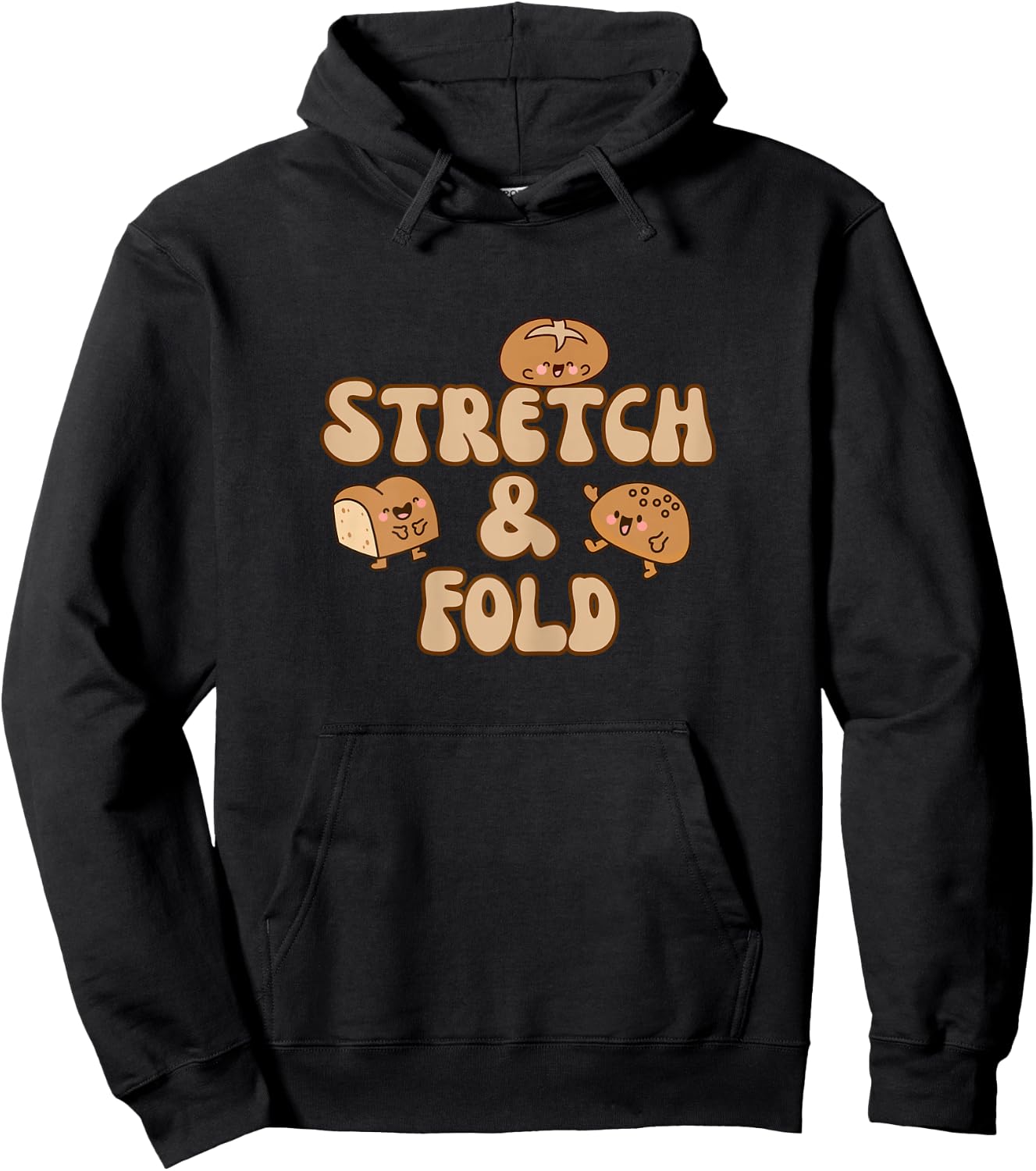 Sourdough Bread Baker Bake Stretch and Fold Hoodie - Hoodie | Black
