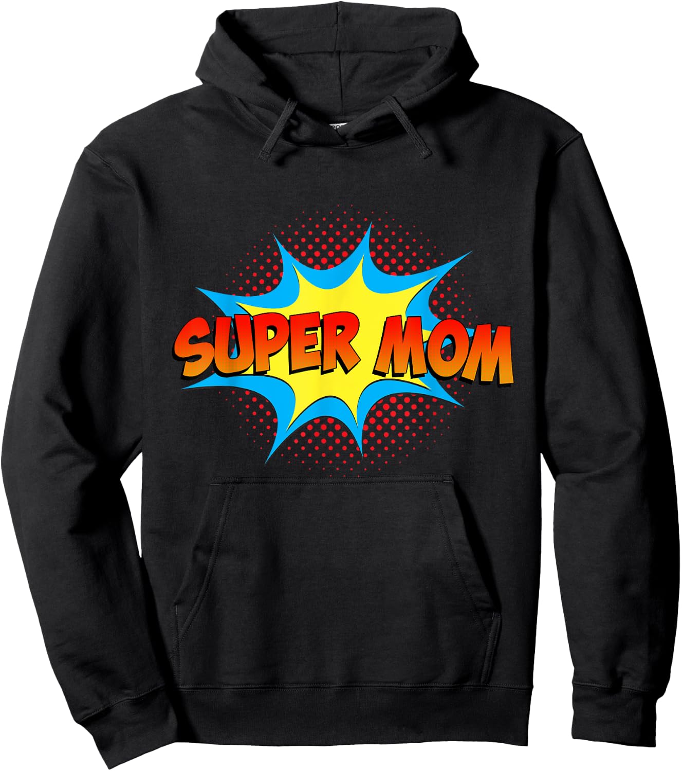 Super Mom Family Matching Superhero Comics Set Mothers Day Hoodie - Hoodie | Black