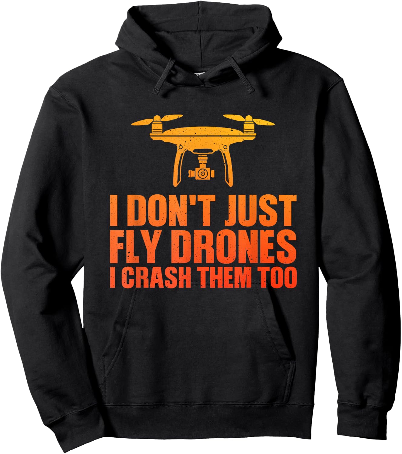 Funny Drone Art Women Boys Drone Racing Drone Pilot Hoodie - Hoodie | Black