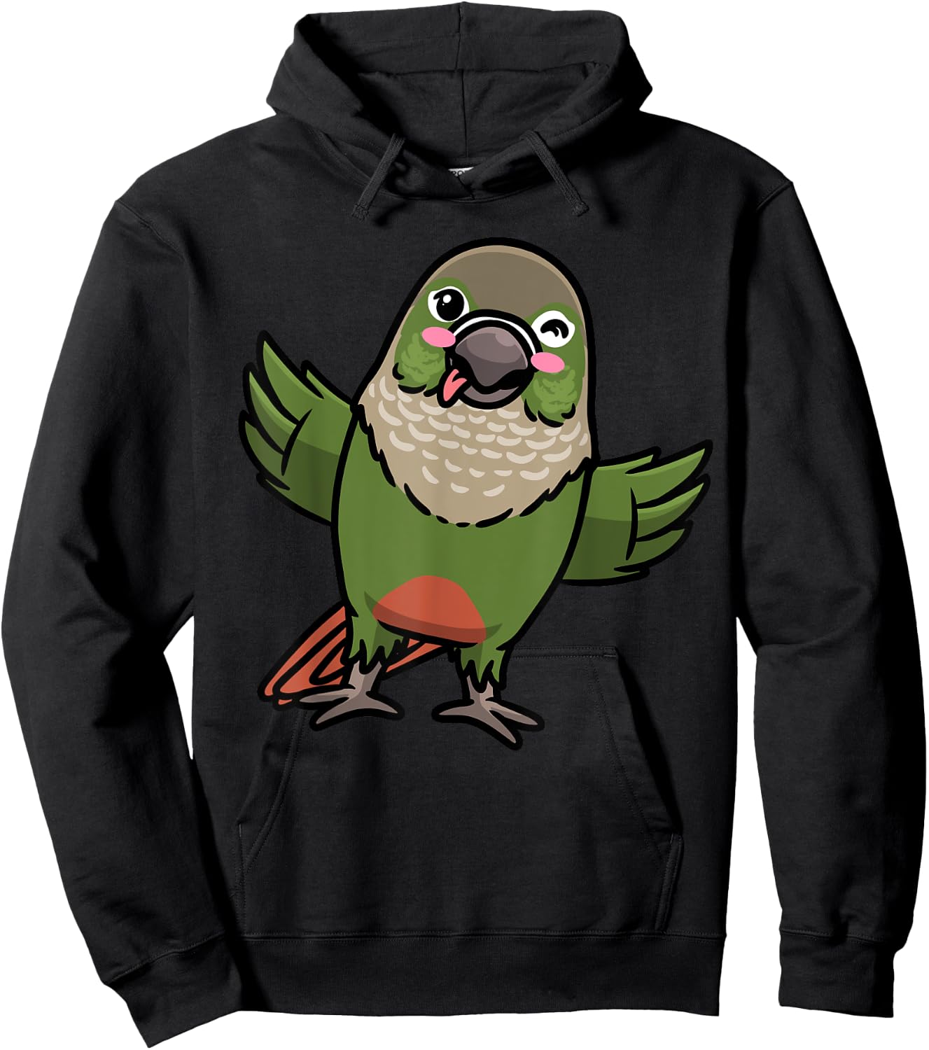 Green Cheek Conure Green-Cheeked Parakeet Bird Parrot Hoodie - Hoodie | Black