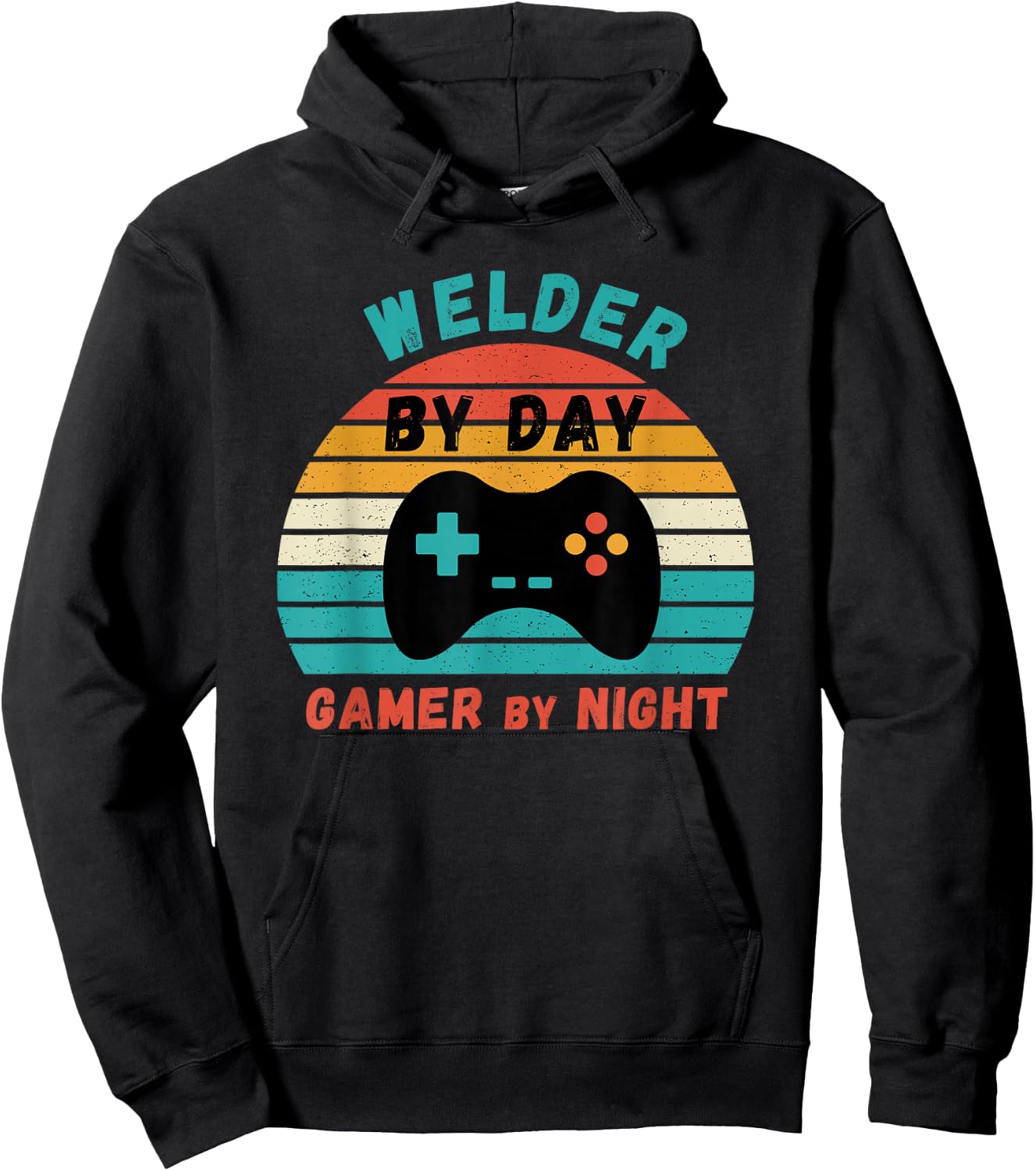 Welder Birthday Gifts -Youth Retro Gamer Black Small Hoodie - Hoodie | Black