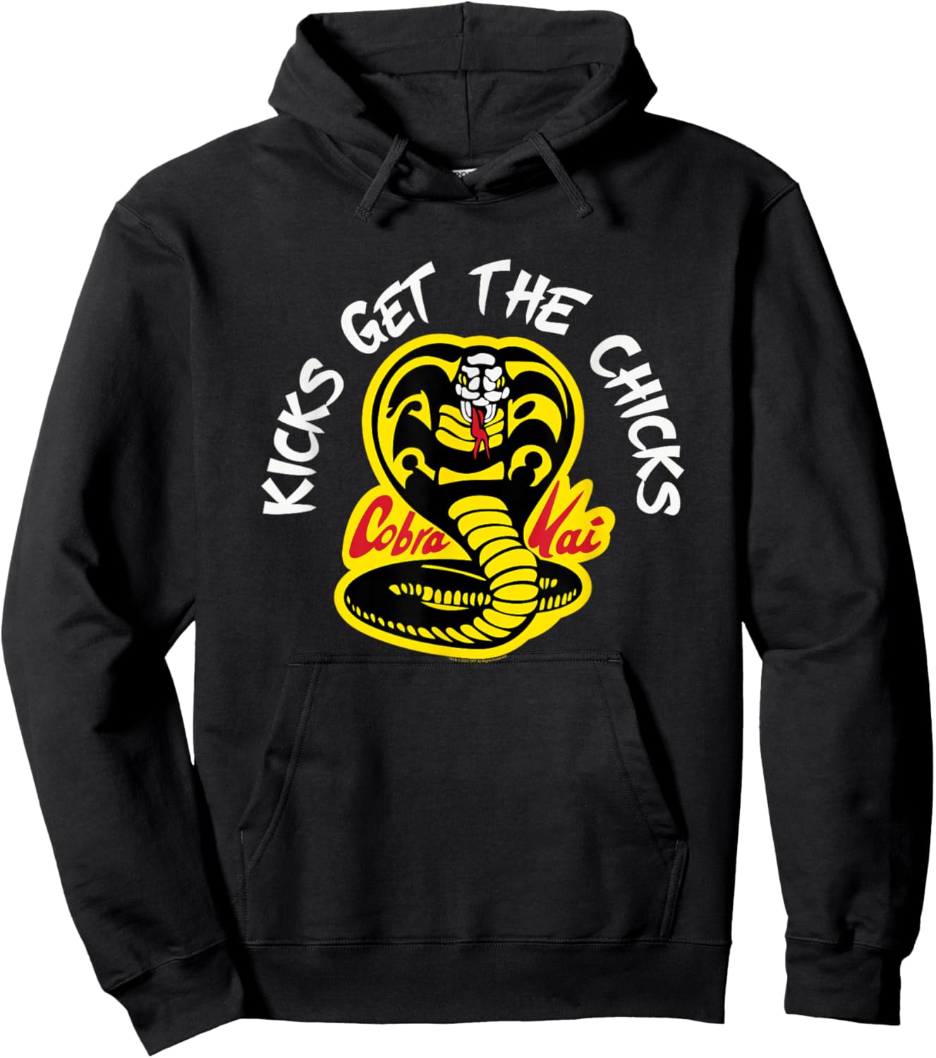 Cobra Kai Kicks Get The Chicks Hoodie - Hoodie | Black