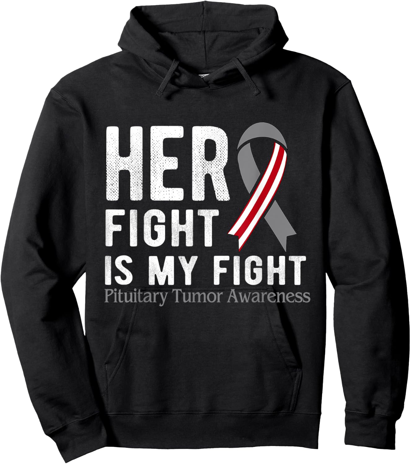 Her fight is my fight Pituitary Tumor Hoodie - Hoodie | Black