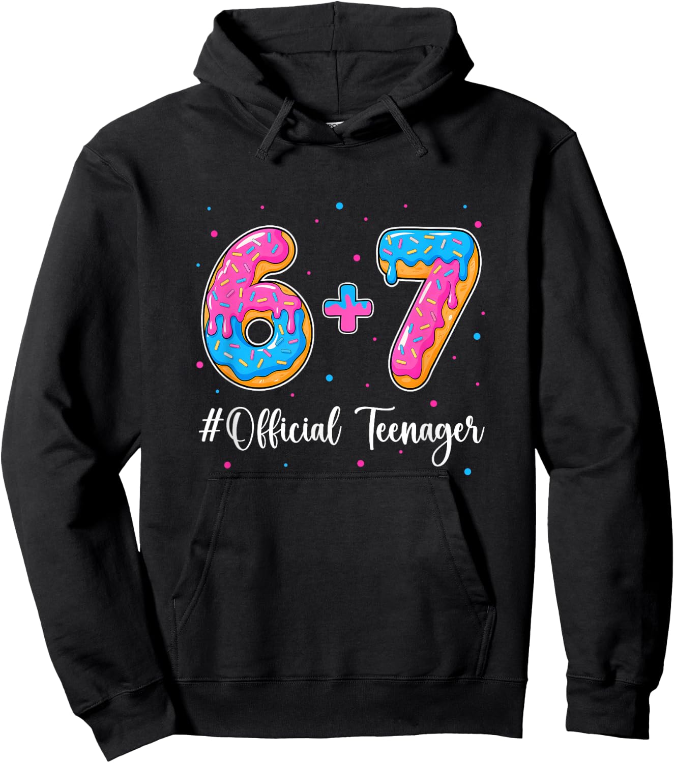 Funny 13Th Birthday Official Teenager 6+7 Year Old Boys Kids Hoodie - Hoodie | Black