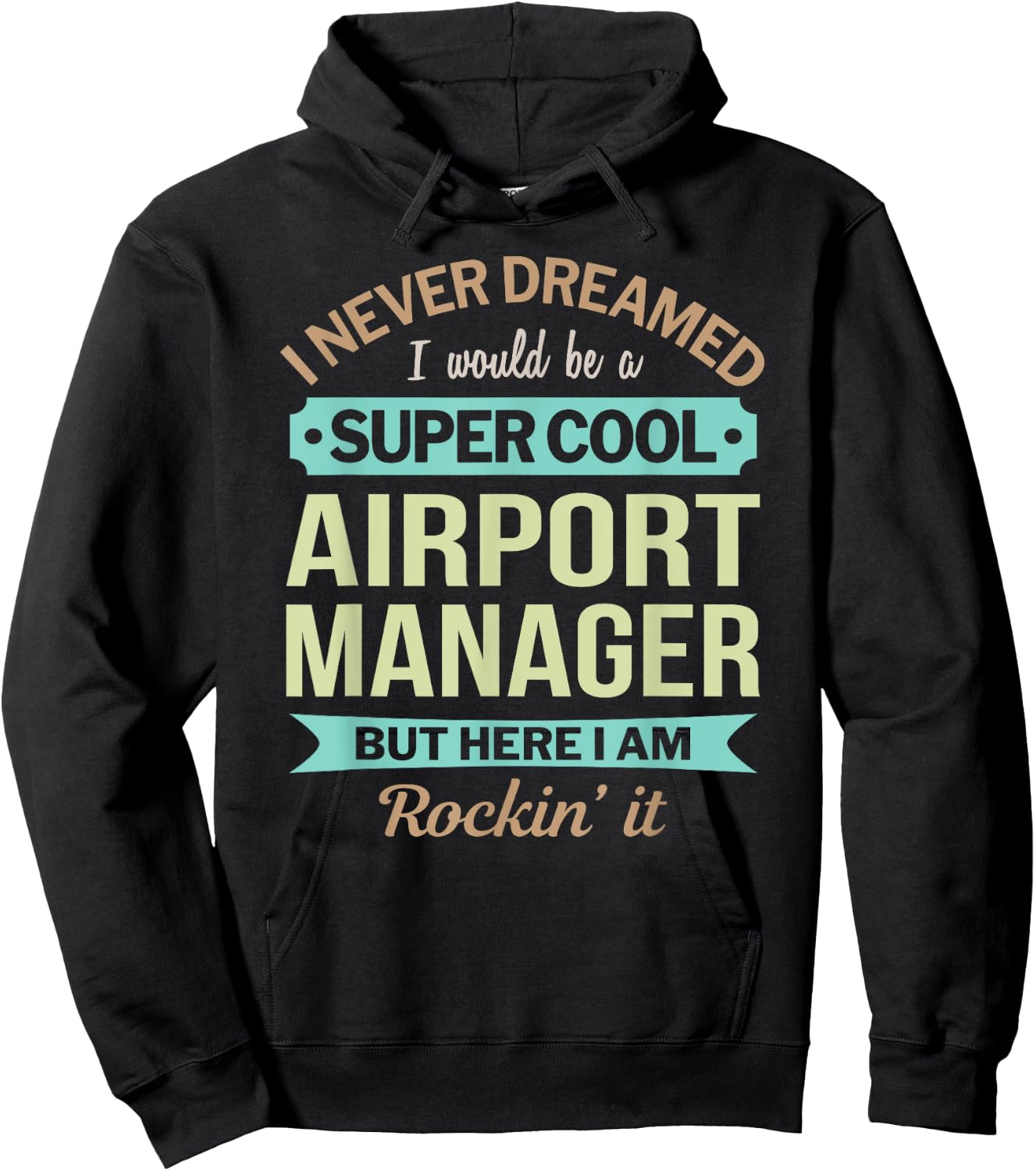 Airport Manager Gift Funny Appreciation Hoodie - Hoodie | Black