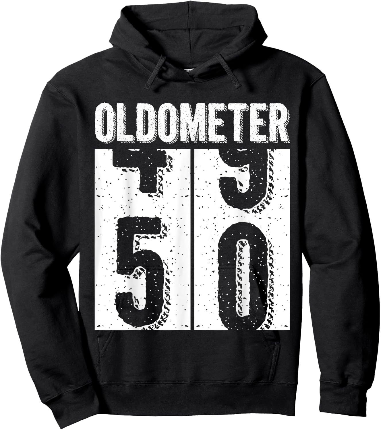 50th Birthday Gifts Oldometer 49-50 Vintage Funny Men Women Hoodie - Hoodie | Black