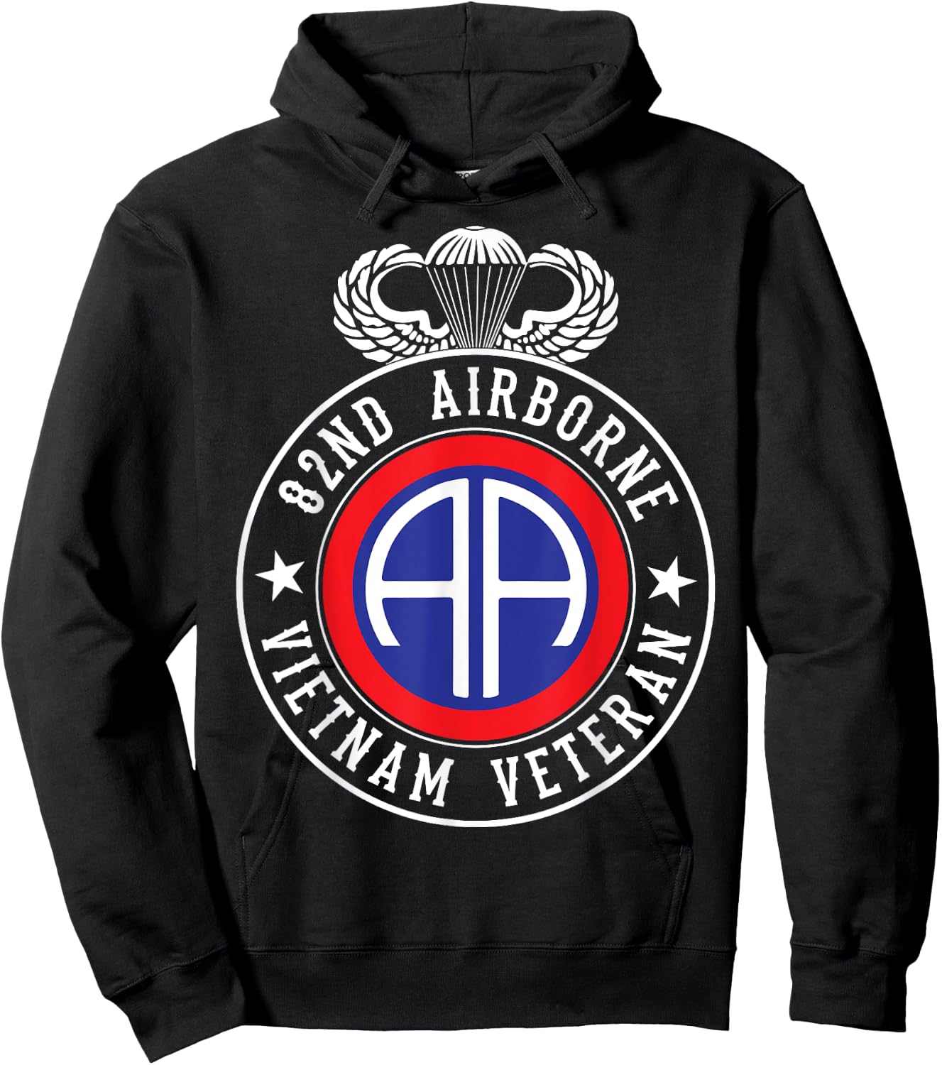 82nd Airborne Design - 82nd Airborne Vietnam Veteran Hoodie - Hoodie | Black